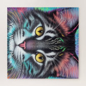 Rainbow Garden Neon Psychedelic Wildlife Natuur Legpuzzel (Horizontaal)