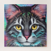 Rainbow Garden Neon Psychedelic Wildlife Natuur Legpuzzel (Verticaal)