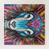 Rainbow Garden Neon Psychedelic Wildlife Natuur Legpuzzel (Horizontaal)