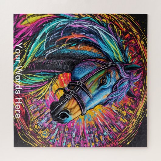 Rainbow Garden Neon Psychedelic Wildlife Natuur Legpuzzel (Horizontaal)