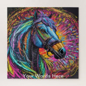 Rainbow Garden Neon Psychedelic Wildlife Natuur Legpuzzel (Verticaal)