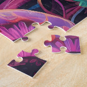 Rainbow Garden Neon Psychedelic Wildlife Natuur Legpuzzel (Zijkant)
