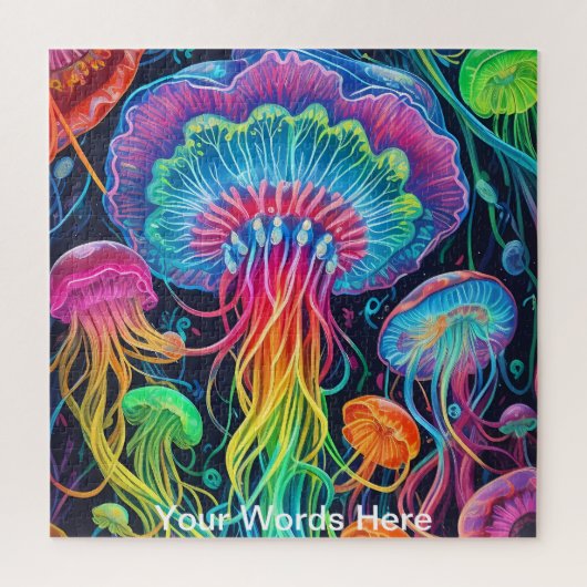 Rainbow Garden Neon Psychedelic Wildlife Natuur Legpuzzel (Verticaal)
