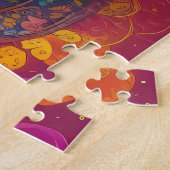 Rainbow Garden Neon Psychedelische Natuur Legpuzzel (Zijkant)