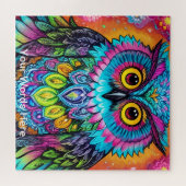 Rainbow Garden Neon Psychedelische Natuur Legpuzzel (Horizontaal)