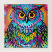 Rainbow Garden Neon Psychedelische Natuur Legpuzzel (Verticaal)