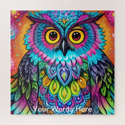 Rainbow Garden Neon Psychedelische Natuur Legpuzzel (Verticaal)