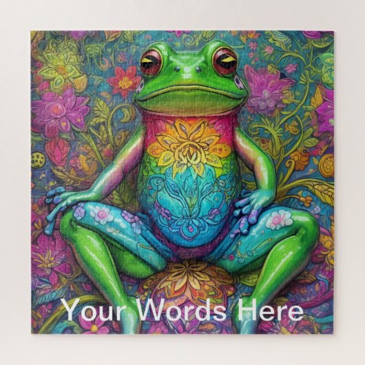 Rainbow Garden Neon Psychedelische Natuur Legpuzzel (Verticaal)