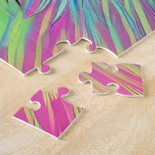 Rainbow Garden Neon Psychedelische Natuur & Wildli Legpuzzel (Zijkant)