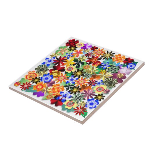 Rainbow Garden Tegeltje (Zijkant)