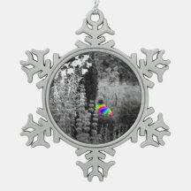 Rainbow Garden Visitor Snowflake Ornament