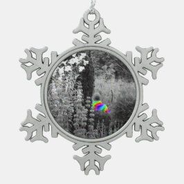 Rainbow Garden Visitor Snowflake Ornament