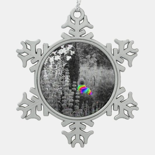 Rainbow Garden Visitor Snowflake Ornament (Voorkant)