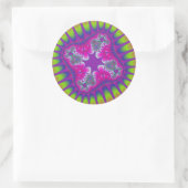Rainbow Gardenia Flower Large Round Stickers (Tas)