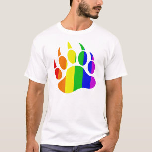 Rainbow Gay Beer Paw T-shirt
