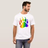 Rainbow Gay Beer Paw T-shirt (Voorkant volledig)