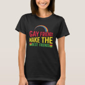 Rainbow Gay Best Friends LGBT Equality Rights Supe T-shirt (Voorkant)