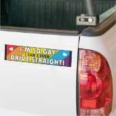 Rainbow Gay Bumpersticker (Op Truck)
