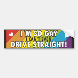 Rainbow Gay Bumpersticker