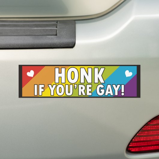 Rainbow Gay Bumpersticker (Op auto)