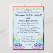 Rainbow Gay Elegant Stijlvolle Pride Wedding Kaart (Voorkant)