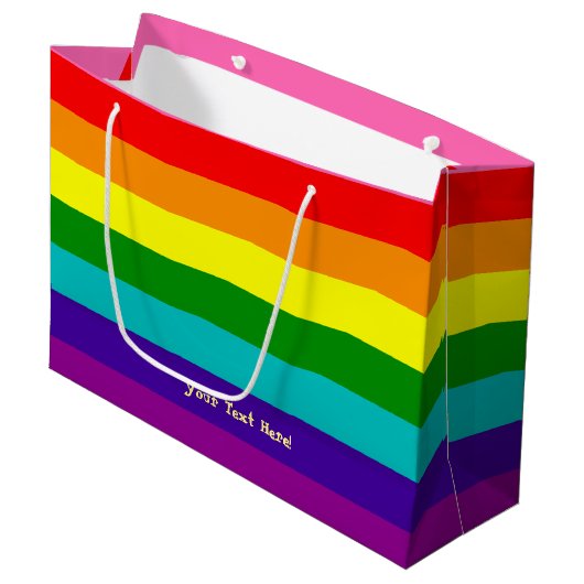 Rainbow, Gay en sympathisanten Groot Cadeauzakje (Voorkant Gekanteld)