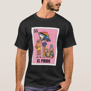 Rainbow Gay Flag LGBT Lottery Design - Mexicaans B T-shirt