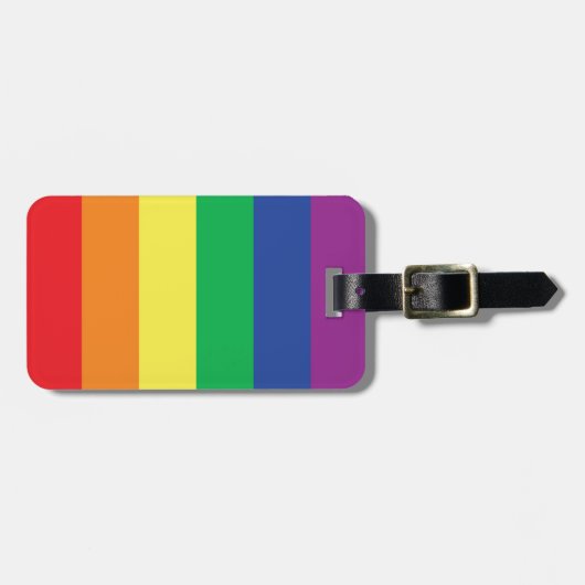 Rainbow Gay Freedom Pride Flag Symbool Bagagelabel (Voorkant horizontaal)