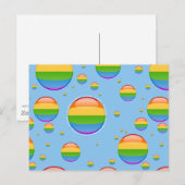 Rainbow Gay Lesbian Pride Bubble Vlag Briefkaart (Voorkant / Achterkant)
