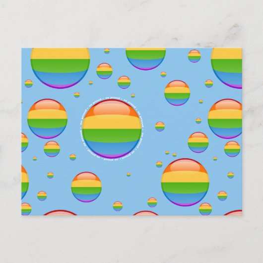 Rainbow Gay Lesbian Pride Bubble Vlag Briefkaart (Voorkant)
