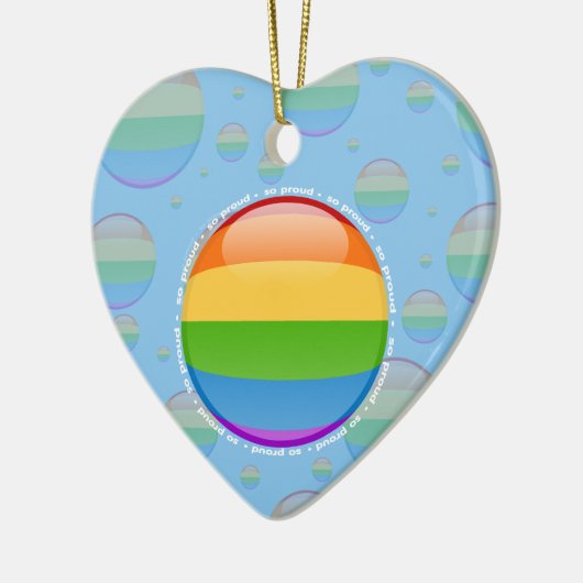 Rainbow Gay Lesbian Pride Bubble Vlag Keramisch Ornament (Links)