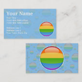 Rainbow Gay Lesbian Pride Bubble Vlag Visitekaartje (Voorkant / Achterkant)