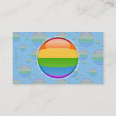 Rainbow Gay Lesbian Pride Bubble Vlag Visitekaartje (Achterkant)