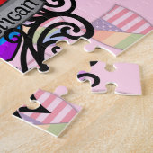 Rainbow Gay Lesbian Pride Shield Vlag Legpuzzel (Zijkant)