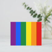 Rainbow Gay Lesbian Trans Queer LGBTQ Pride Flag Briefkaart (Staand voorkant)
