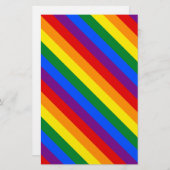 Rainbow Gay Lesbian Trans Queer LGBTQ Pride Flag Briefpapier (Voorkant / Achterkant)