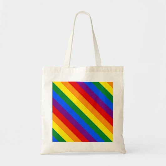 Rainbow Gay Lesbian Trans Queer LGBTQ Pride Flag Tote Bag (Voorkant)