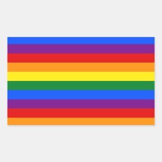 Rainbow Gay Lesbisch Trans Queer LGBTQ Pride Vlag Rechthoekige Sticker