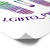 Rainbow Gay LGBTQ Pride Month vrij om mij te zijn Poster (Hoek)