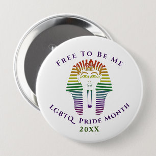 Rainbow Gay LGBTQ Pride Month vrij om mij te zijn Ronde Button 4,0 Cm