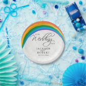 Rainbow Gay - Onze huwelijksdag Papieren Bordje (Feest)