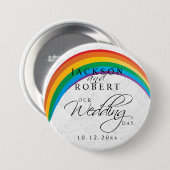 Rainbow Gay - Onze huwelijksdag Ronde Button 7,6 Cm (Voorkant /achterkant)