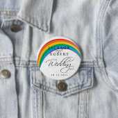Rainbow Gay - Onze huwelijksdag Ronde Button 7,6 Cm (In situ)