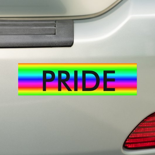 Rainbow "Gay or LGBT PRIDE" Bumpersticker (Op auto)