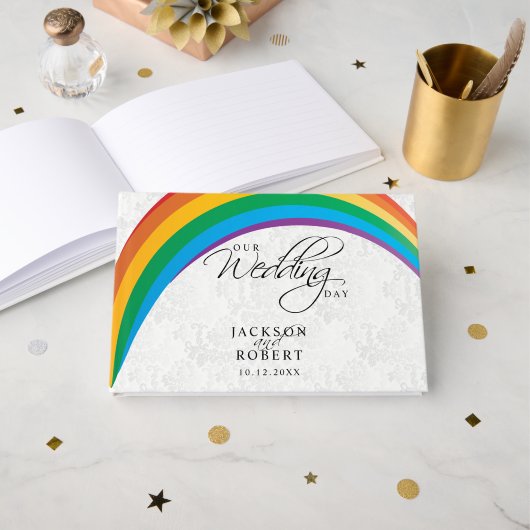 Rainbow Gay - Our Wedday - Guestbook Gastenboek (Voorkant open)