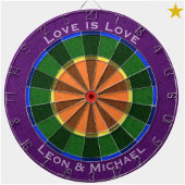 Rainbow Gay Pride Aangepaste naam Dartbord