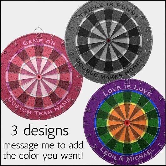 Rainbow Gay Pride Aangepaste naam Dartbord