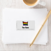 Rainbow Gay Pride Brush Vlag Etiket (Insitu)