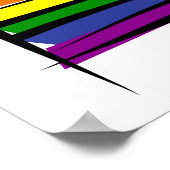 Rainbow Gay Pride Brush Vlag Poster (Hoek)