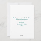 Rainbow Gay Pride Couple Photo Cute Modern Feestdagenkaart (Achterkant)